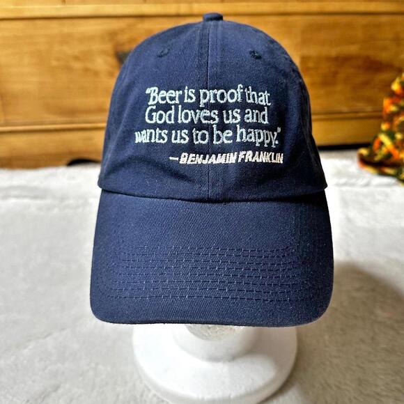 Perrin Unisex Baseball Cap Beer is Proof Quote Adjustable OS - Picture 2 of 8